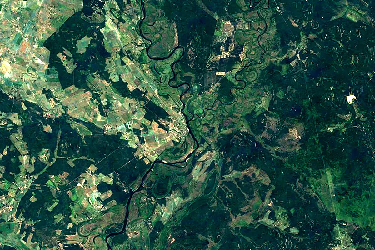 Sozh: satellite view of the mouth