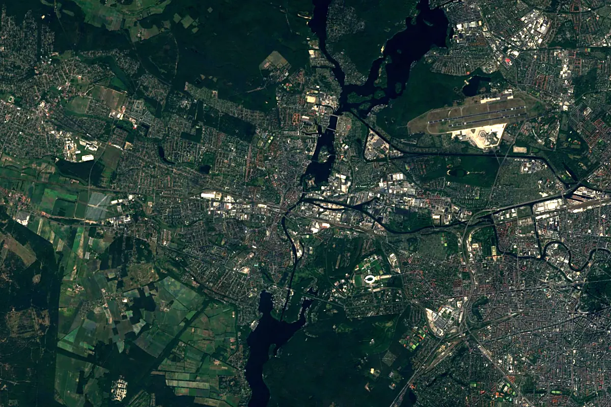 Spree: satellite view of the mouth