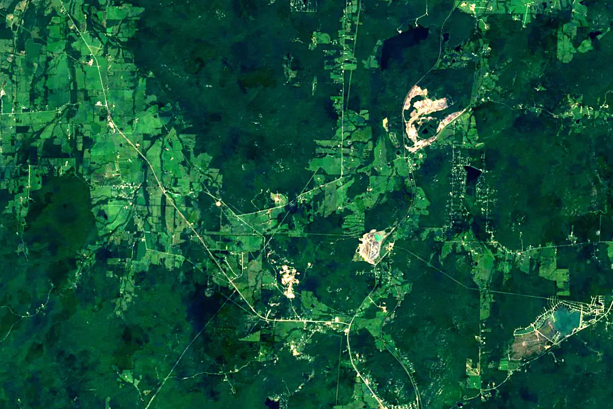 St. Francis River: satellite view of the source