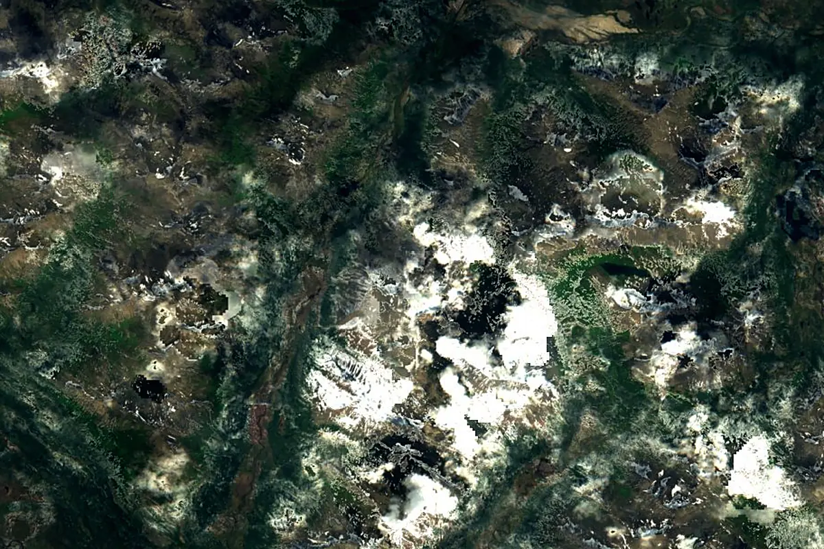 Stikine River: satellite view of the source