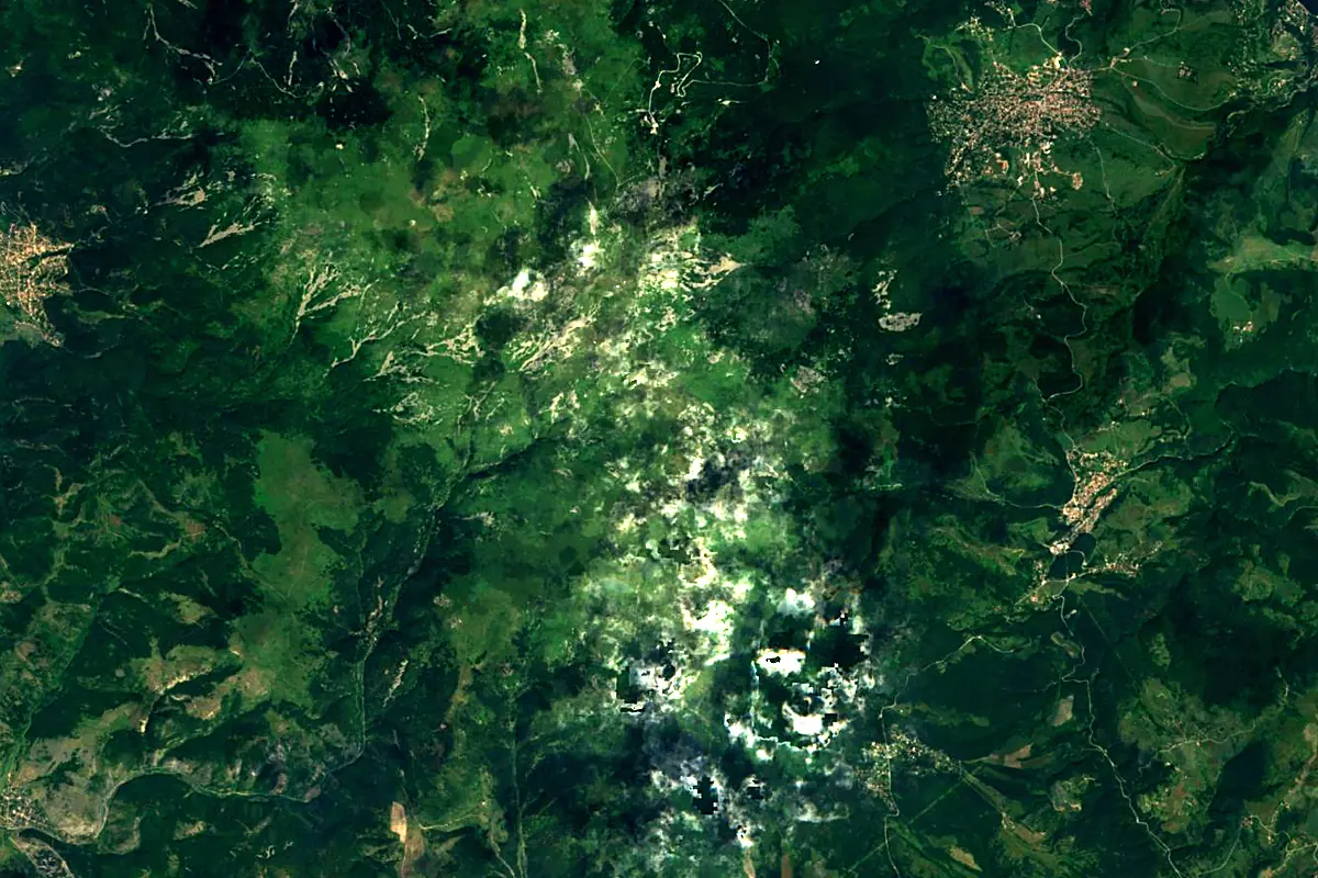Struma: satellite view of the source