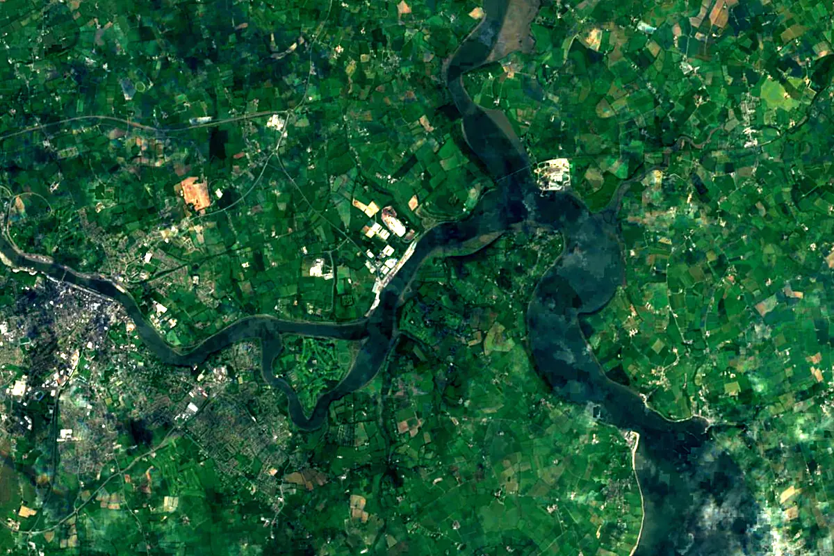 Suir: satellite view of the mouth