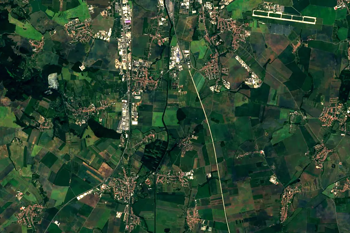 Svitava: satellite view of the mouth
