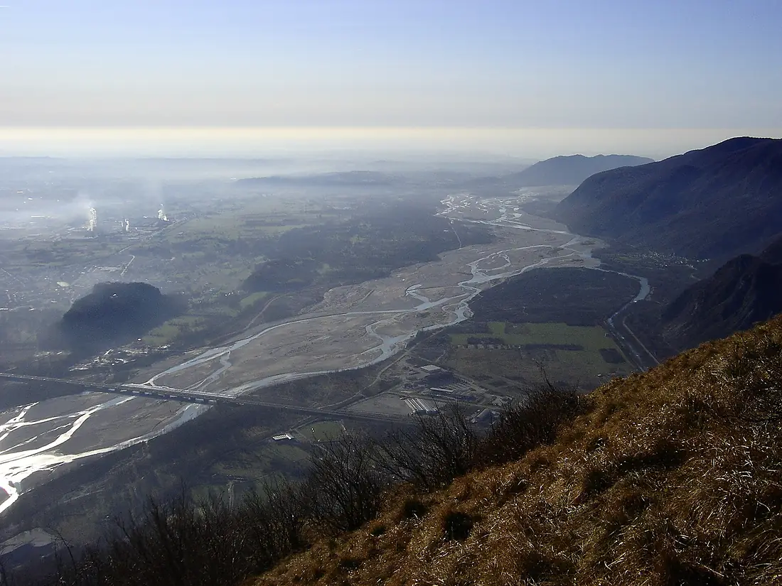 Il Tagliamento dal monte Brancot