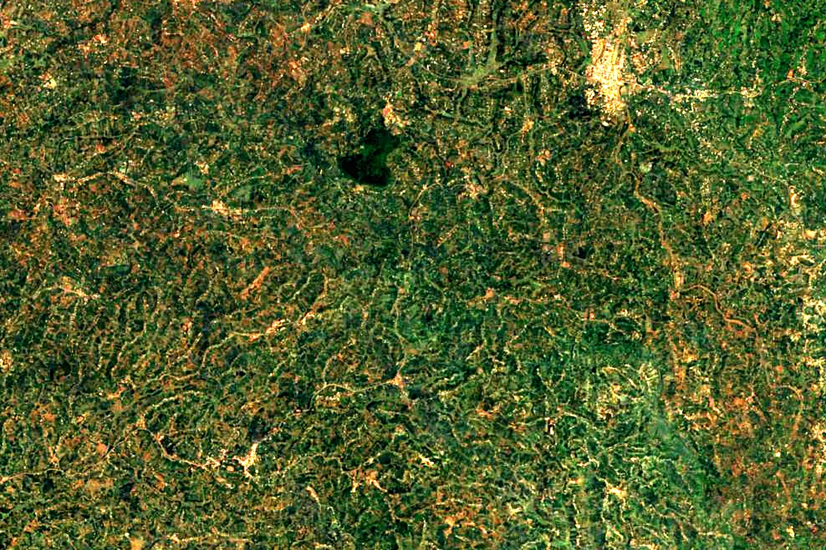 Tana River: satellite view of the source