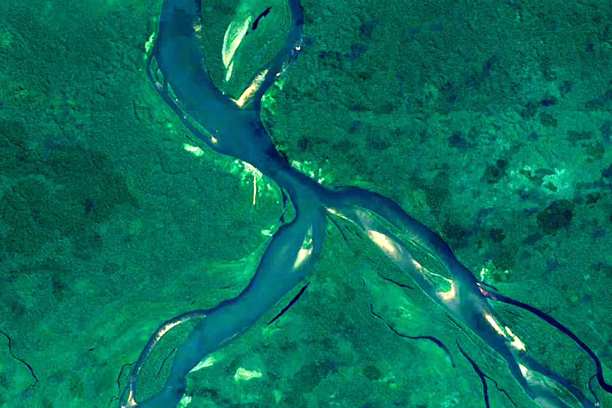 Tapajós River: satellite view of the source