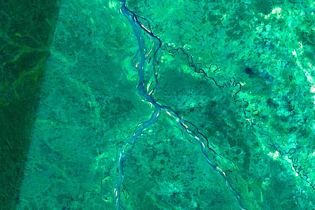 Teles Pires River: satellite view of the mouth