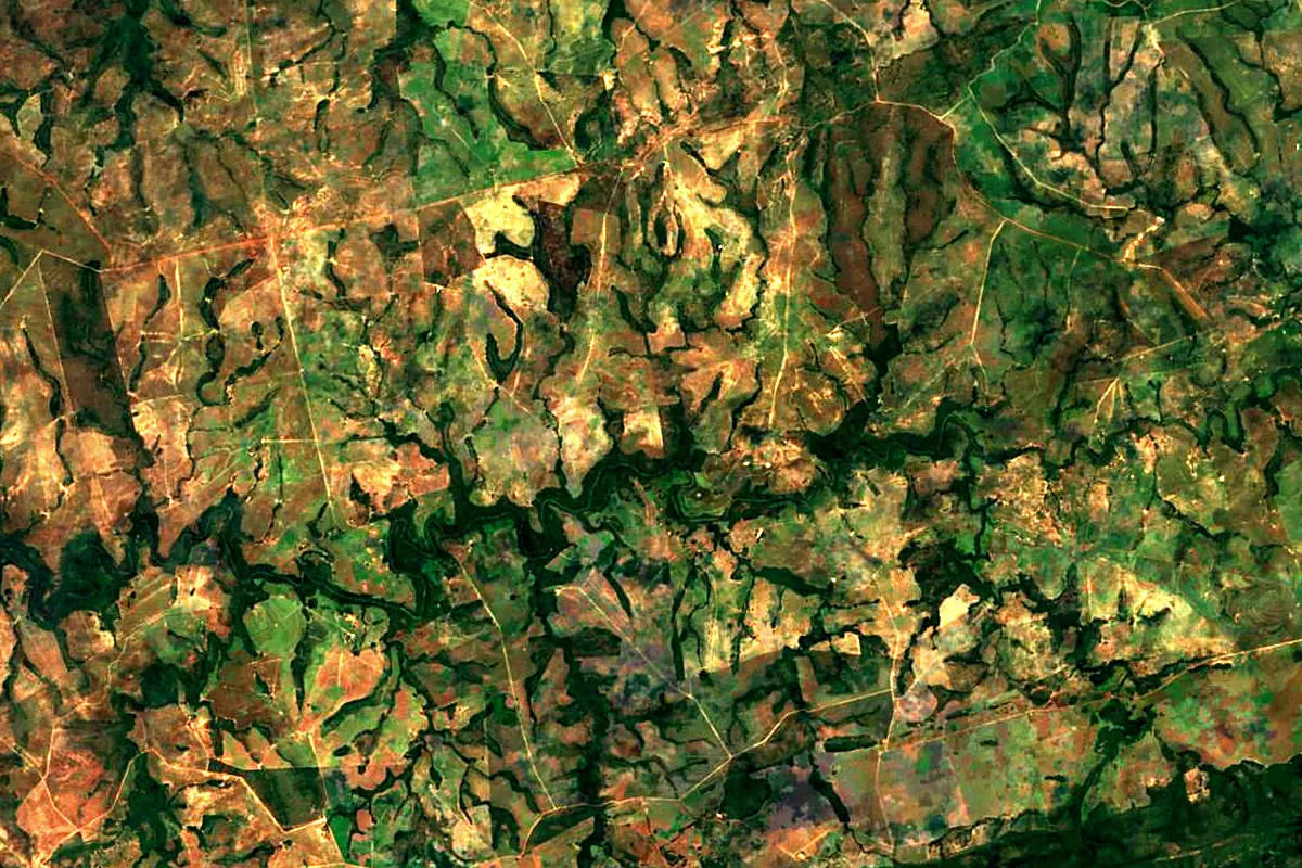 Teles Pires River: satellite view of the source