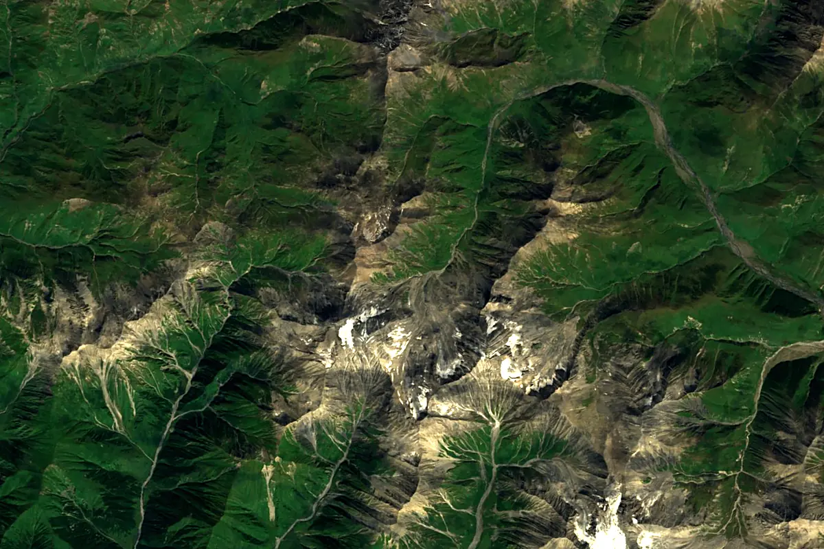 Terek: satellite view of the source