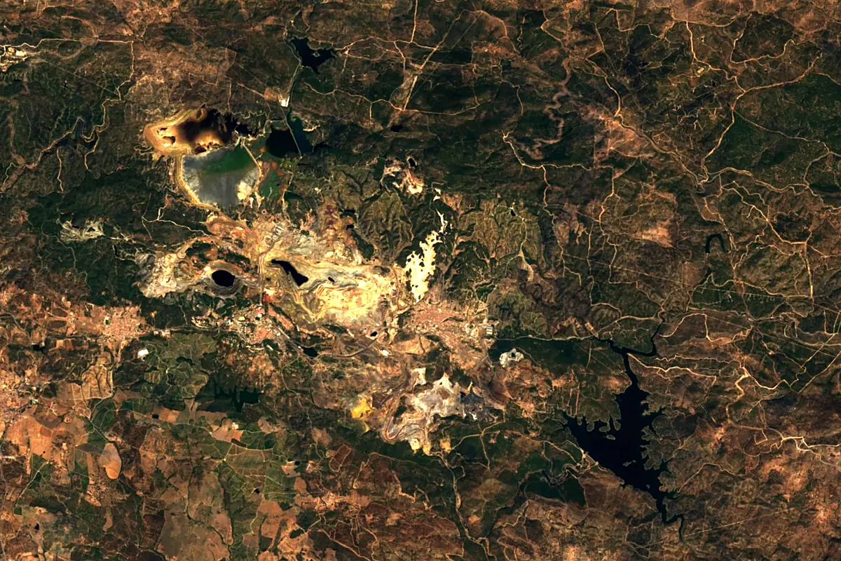 Tinto River: satellite view of the source