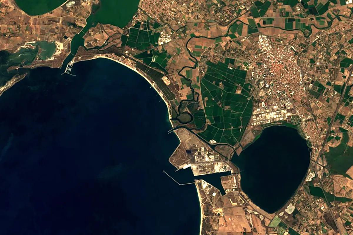 Tirso: satellite view of the mouth