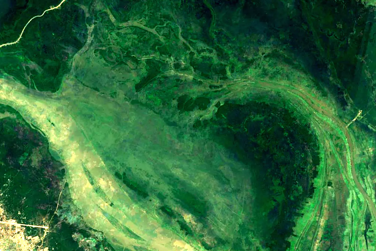 Tonle Sap River: satellite view of the source