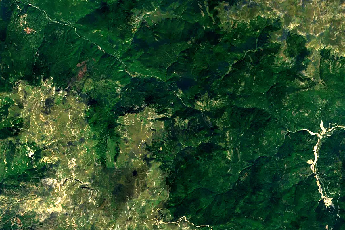 Treska: satellite view of the source