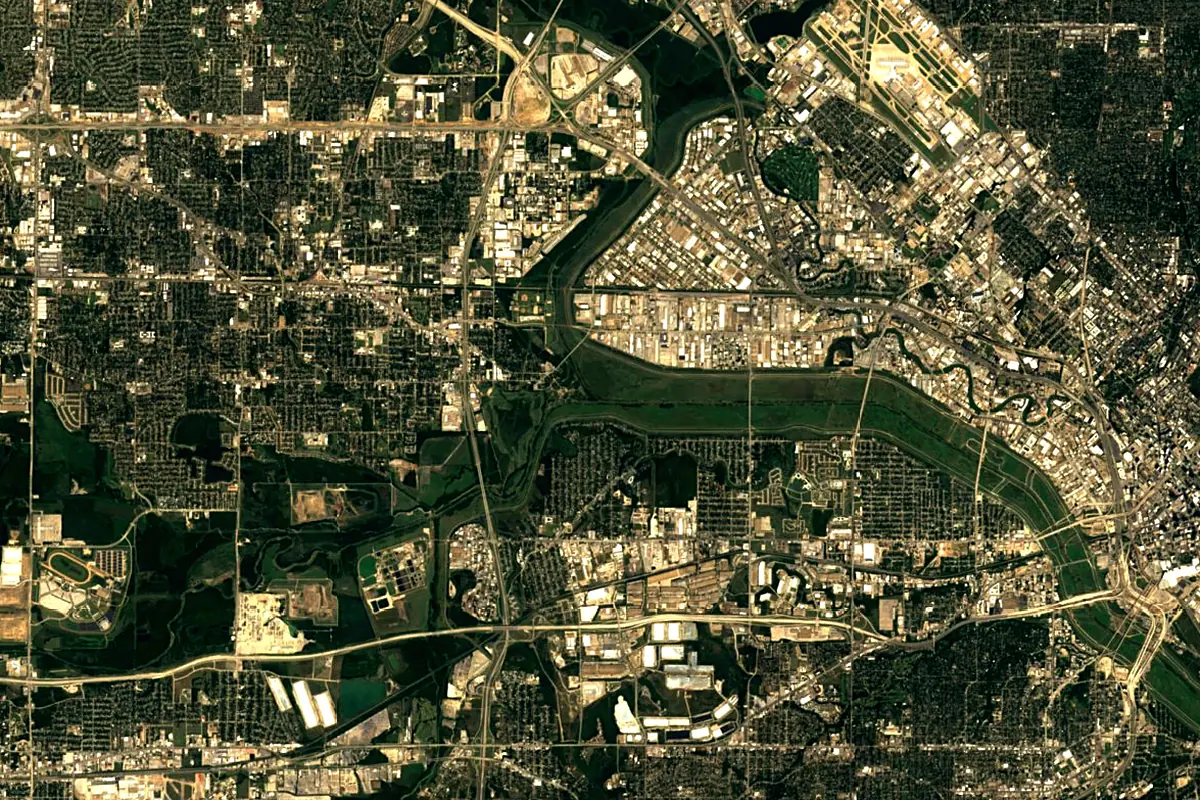 Trinity River: satellite view of the source