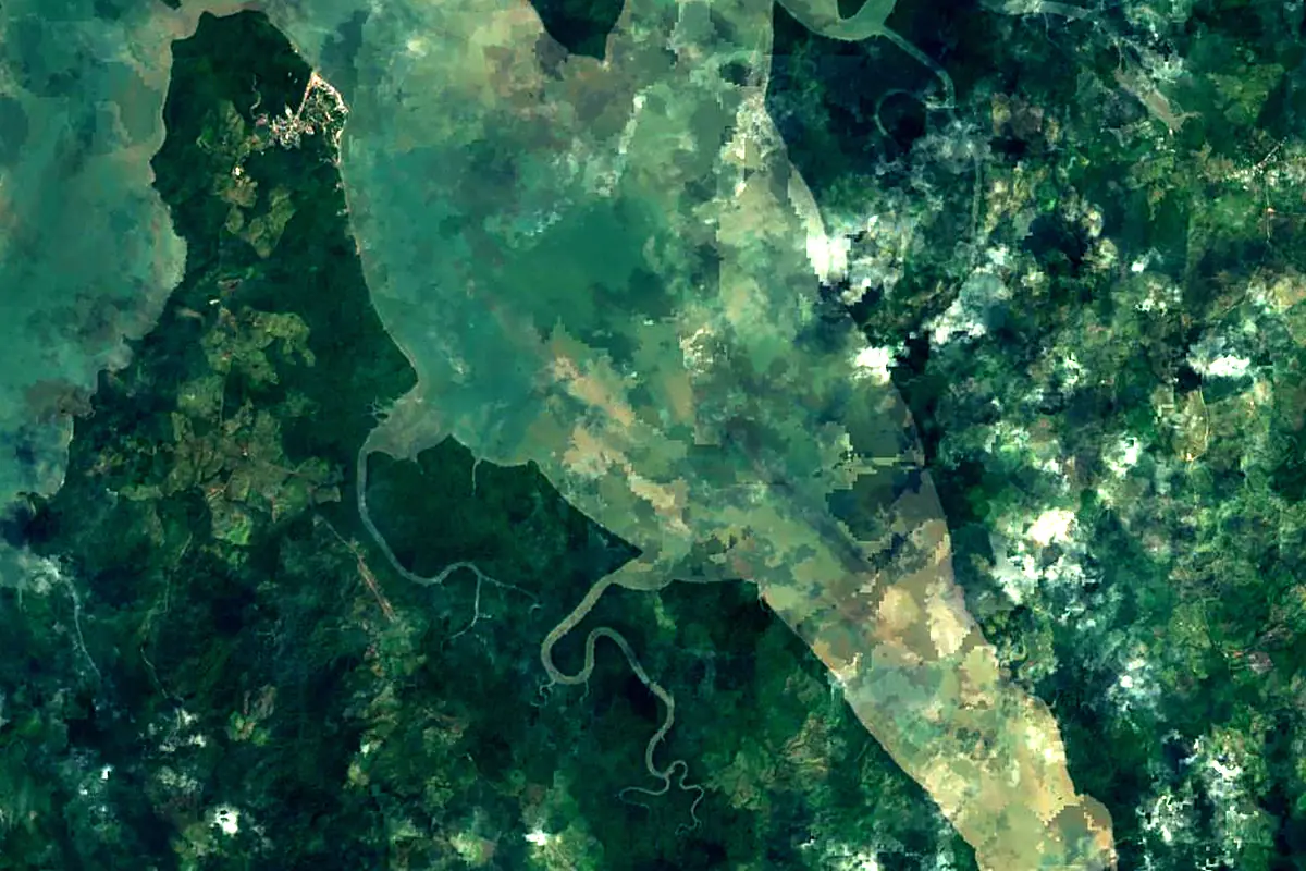 Tuira River: satellite view of the mouth
