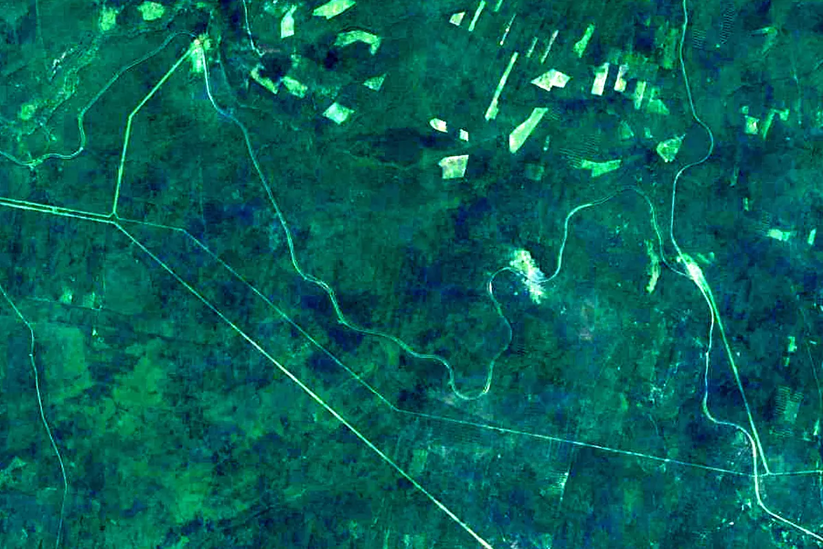 Tura: satellite view of the source