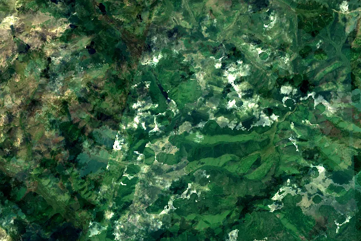 Tuul River: satellite view of the source