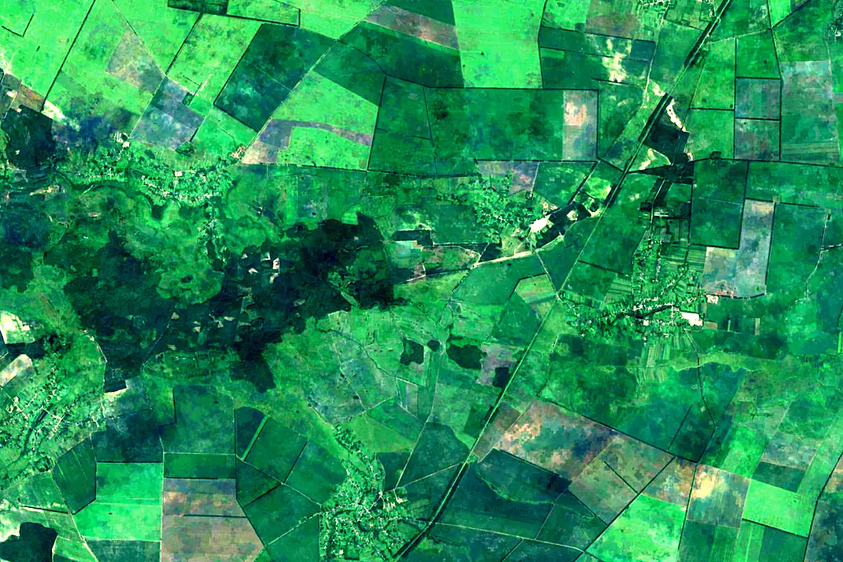 Uday River: satellite view of the source