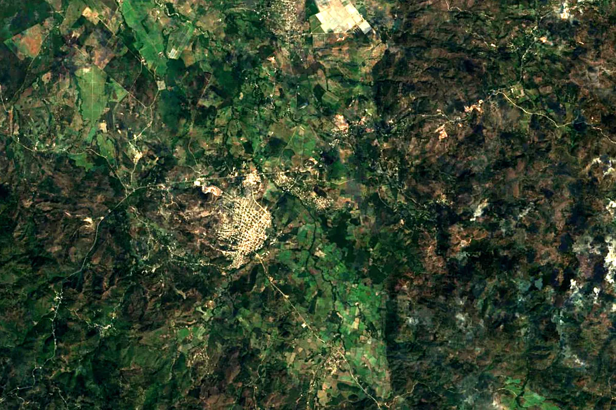 Ulúa River: satellite view of the source