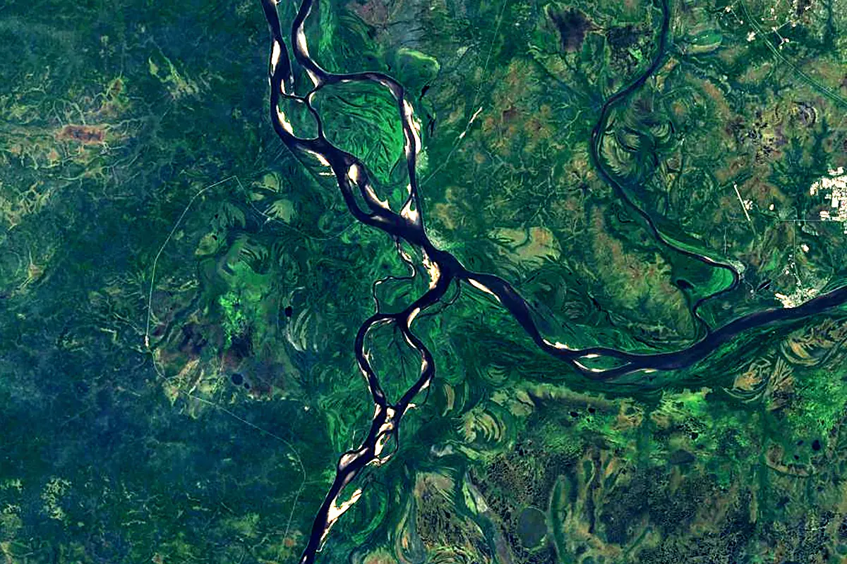 Usa: satellite view of the mouth