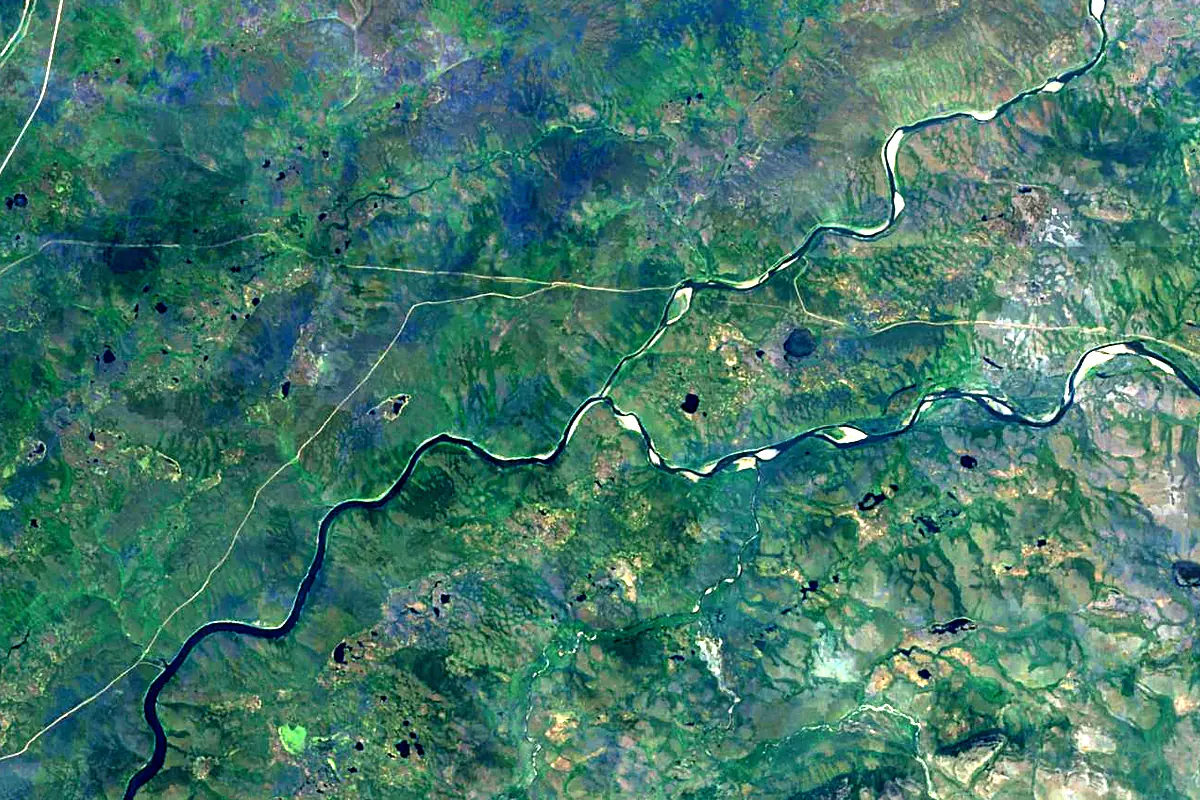 Usa: satellite view of the source