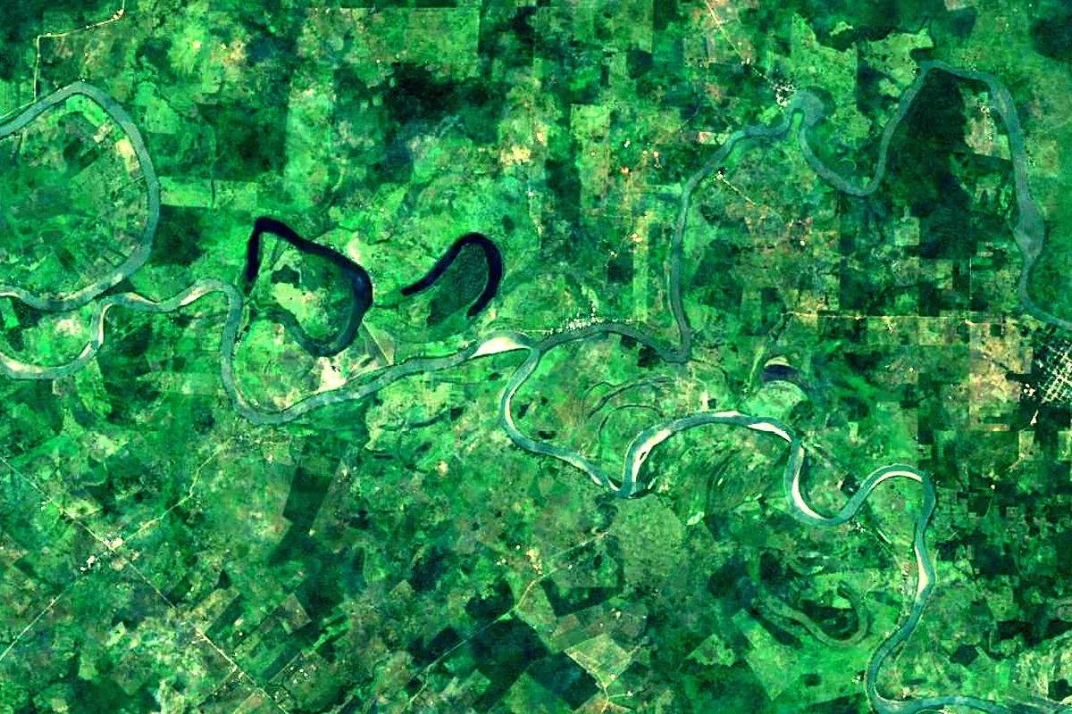 Usumacinta River: satellite view of the source