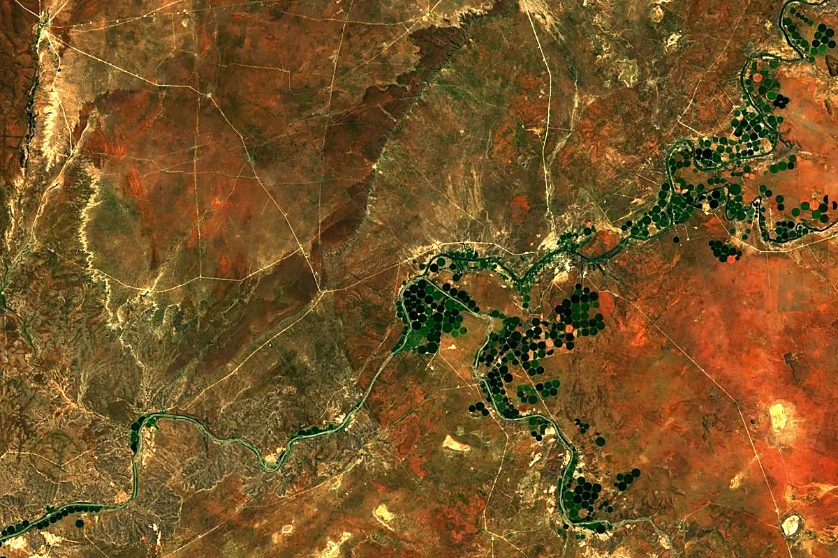 Vaal River: satellite view of the mouth