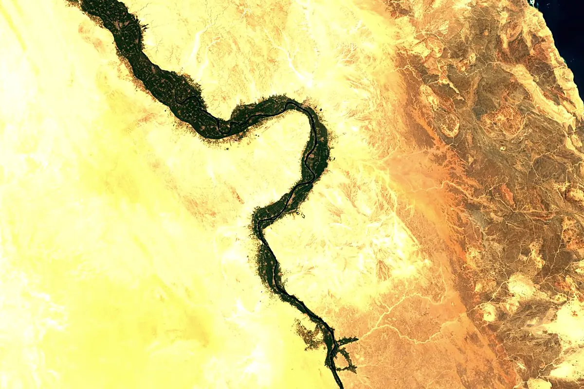 Valley of the Queens: satellite view of the mouth