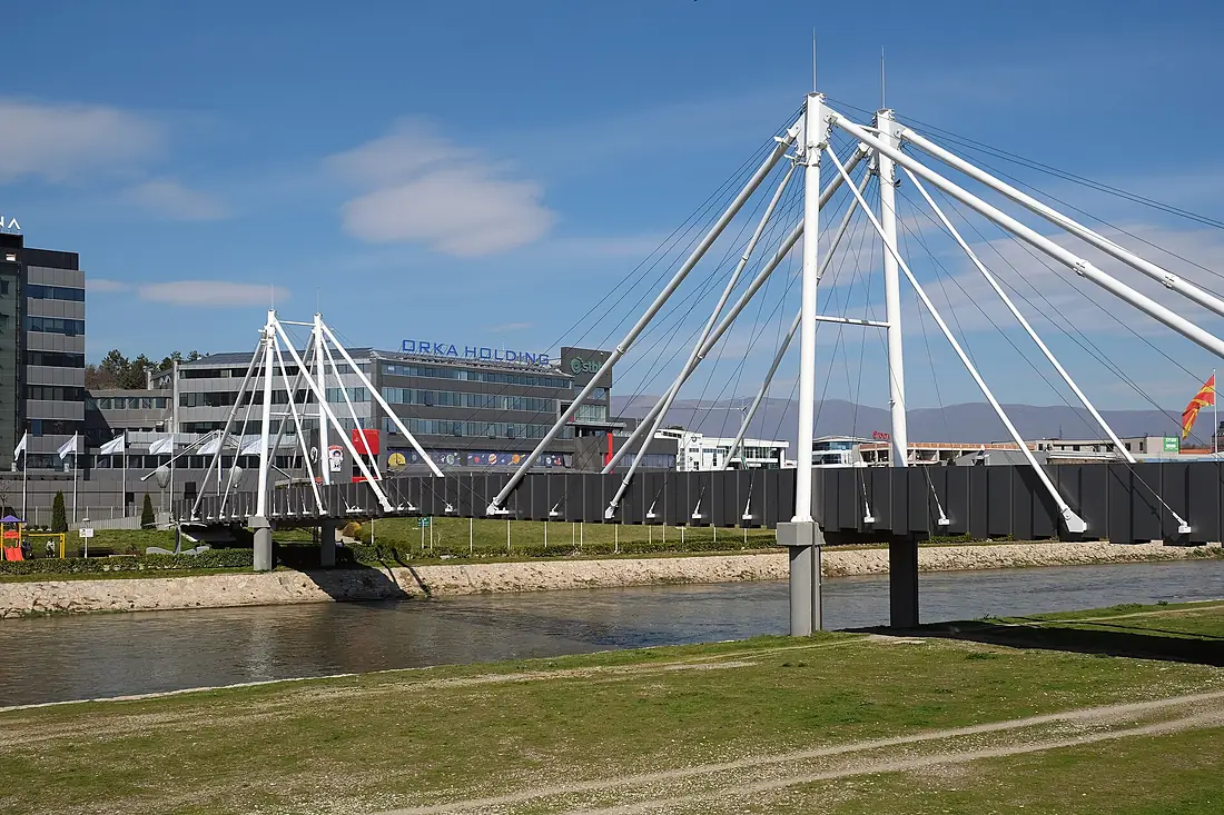 Pedestrian bridge Vardar Skopje 2