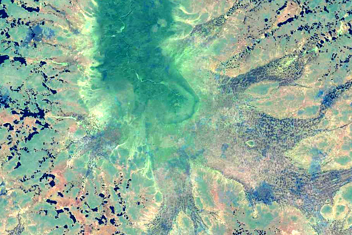 Vasyugan: satellite view of the source