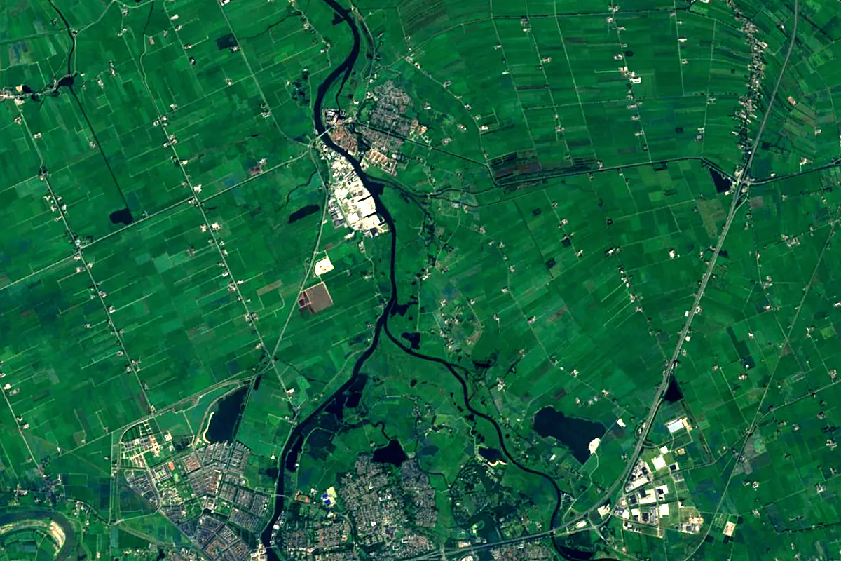 Vechte: satellite view of the mouth
