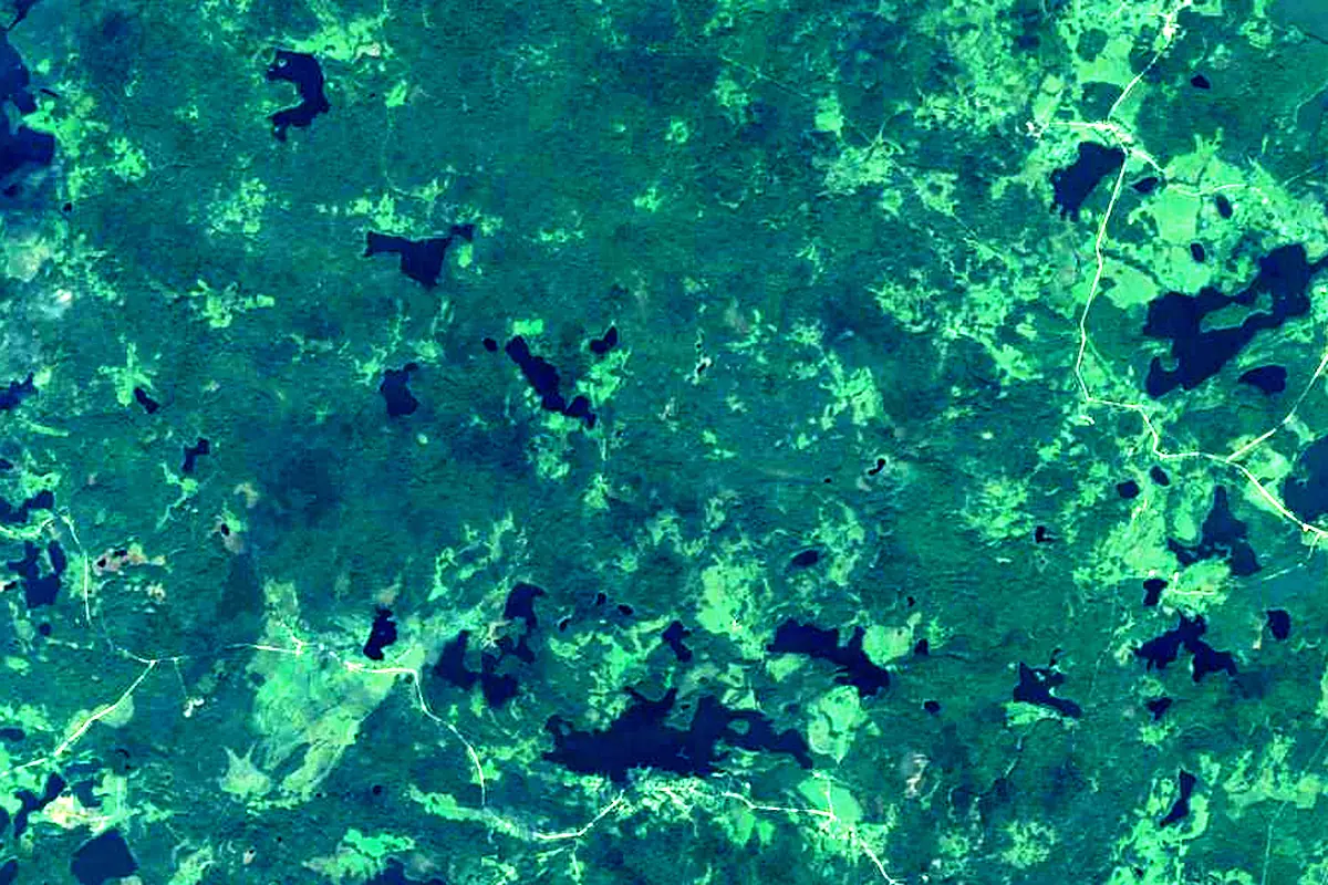 Velikaya: satellite view of the source