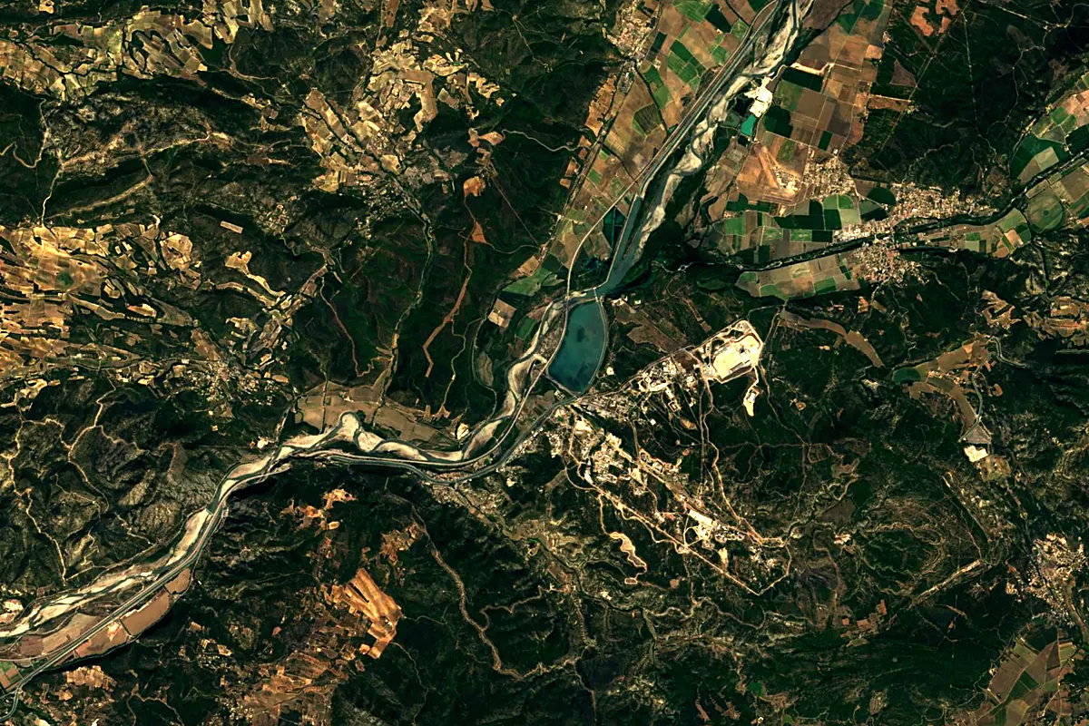 Verdon: satellite view of the mouth