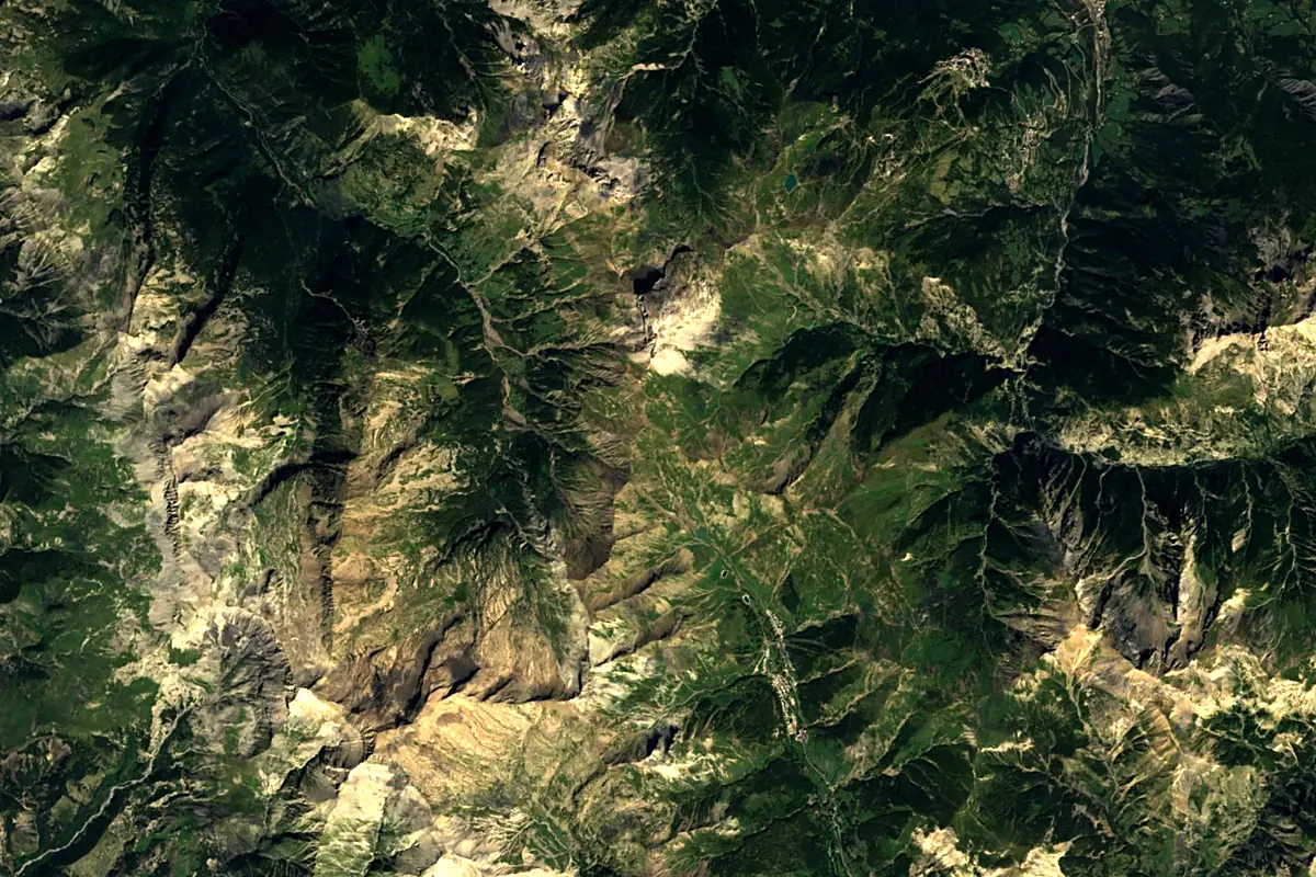 Verdon: satellite view of the source