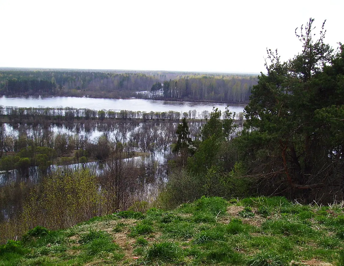 Varnavino. Spring flood at Vetluga River
