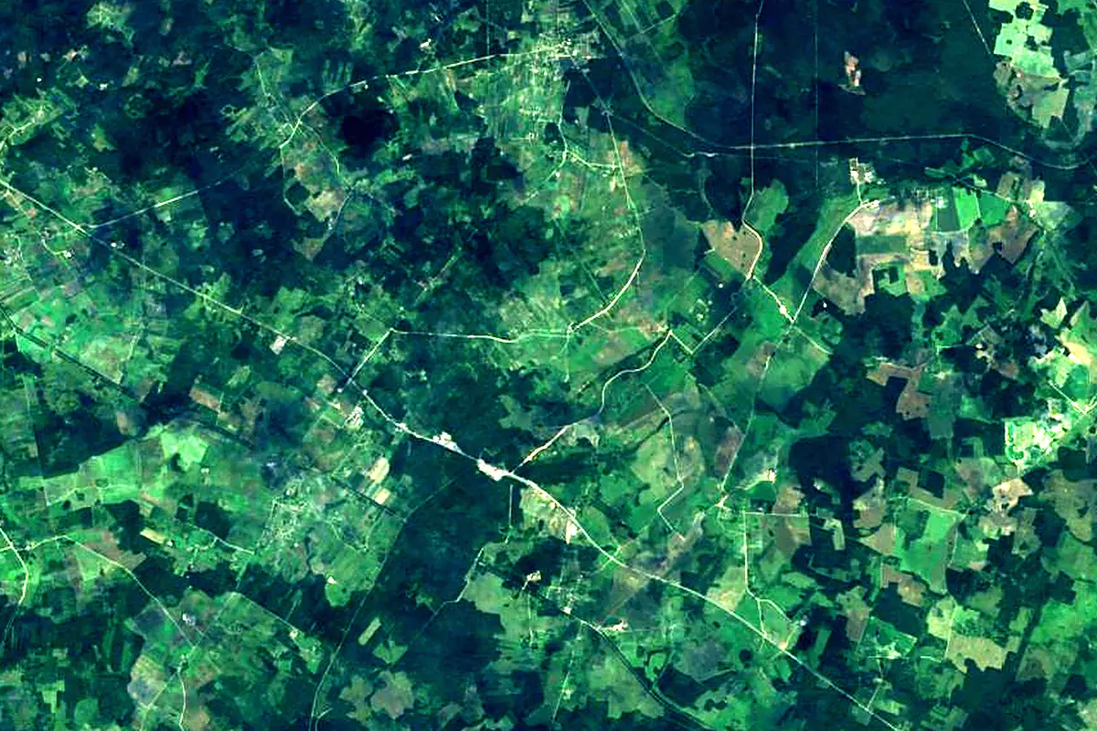 Vilnia: satellite view of the source