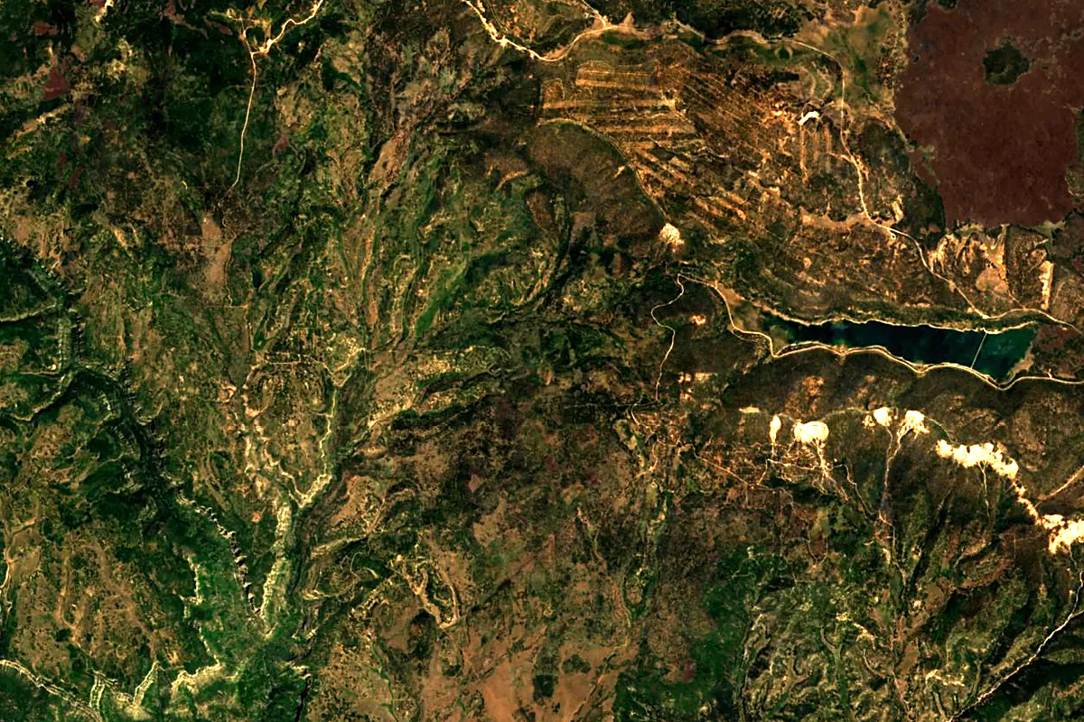 Virgin River: satellite view of the source
