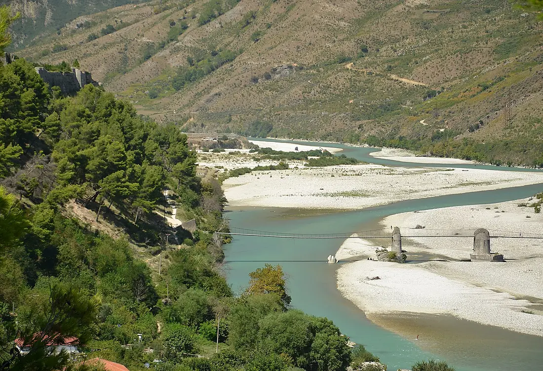 Vjosa river near Tepelena
