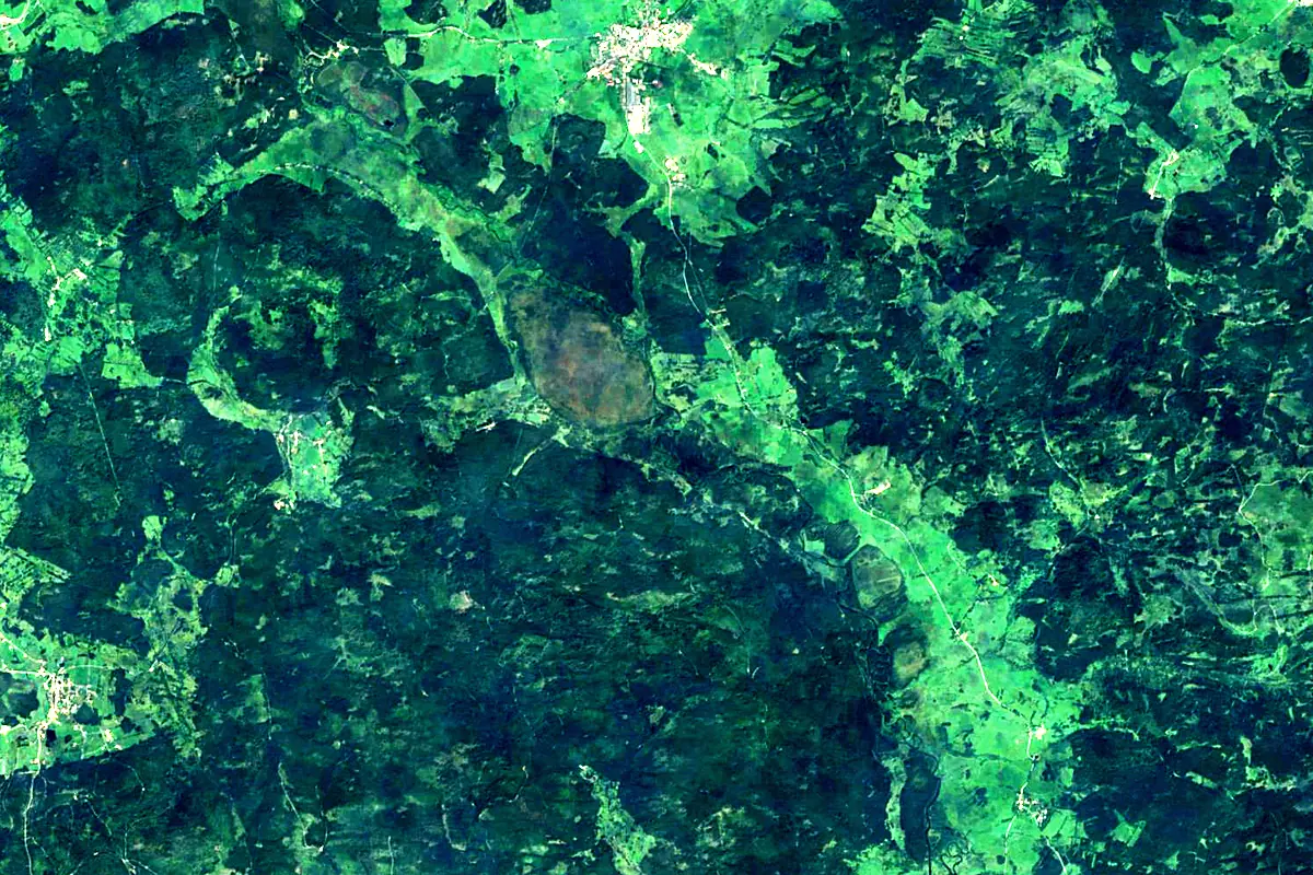 Vltava: satellite view of the source