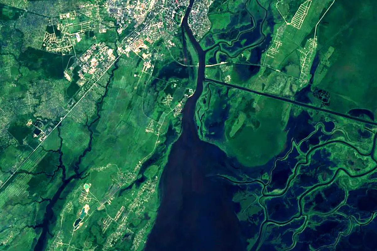 Volkhov: satellite view of the source