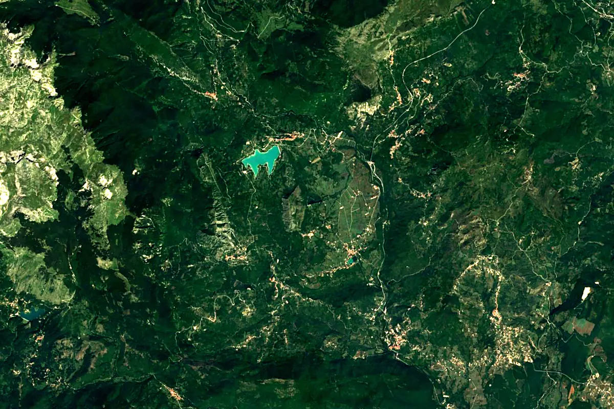 Volturno: satellite view of the source