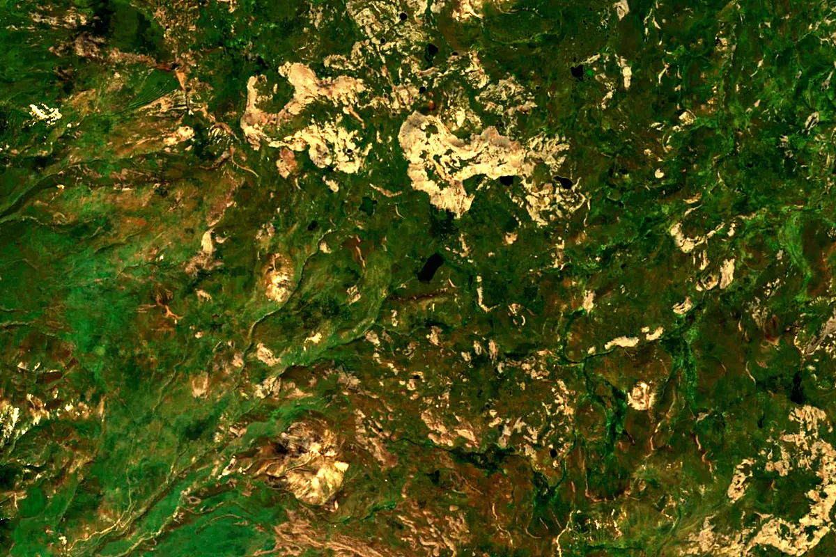 Vorotan River: satellite view of the source