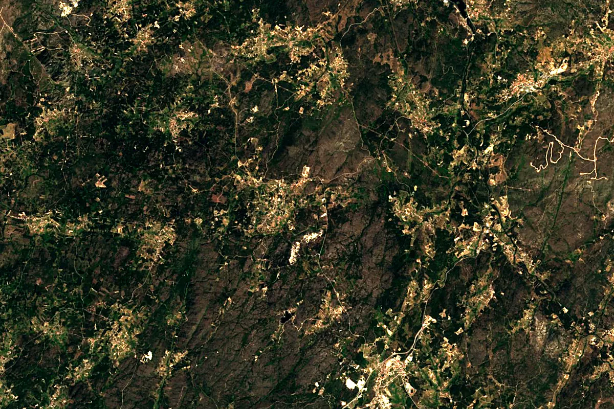 Vouga River: satellite view of the source