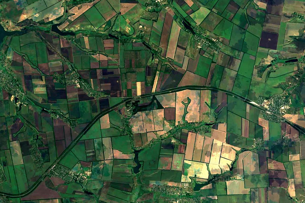 Vovcha: satellite view of the source