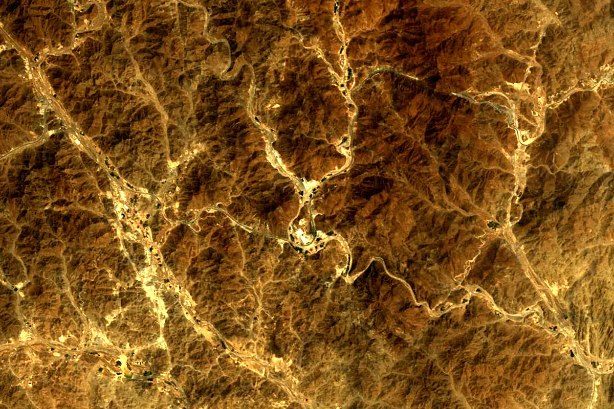 Wadi Al Helo: satellite view of the source