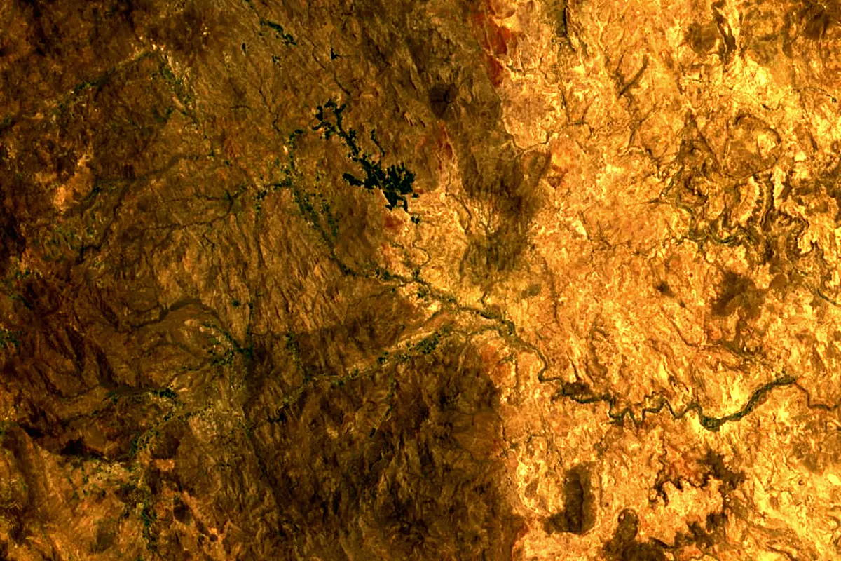 Wadi Bana: satellite view of the source