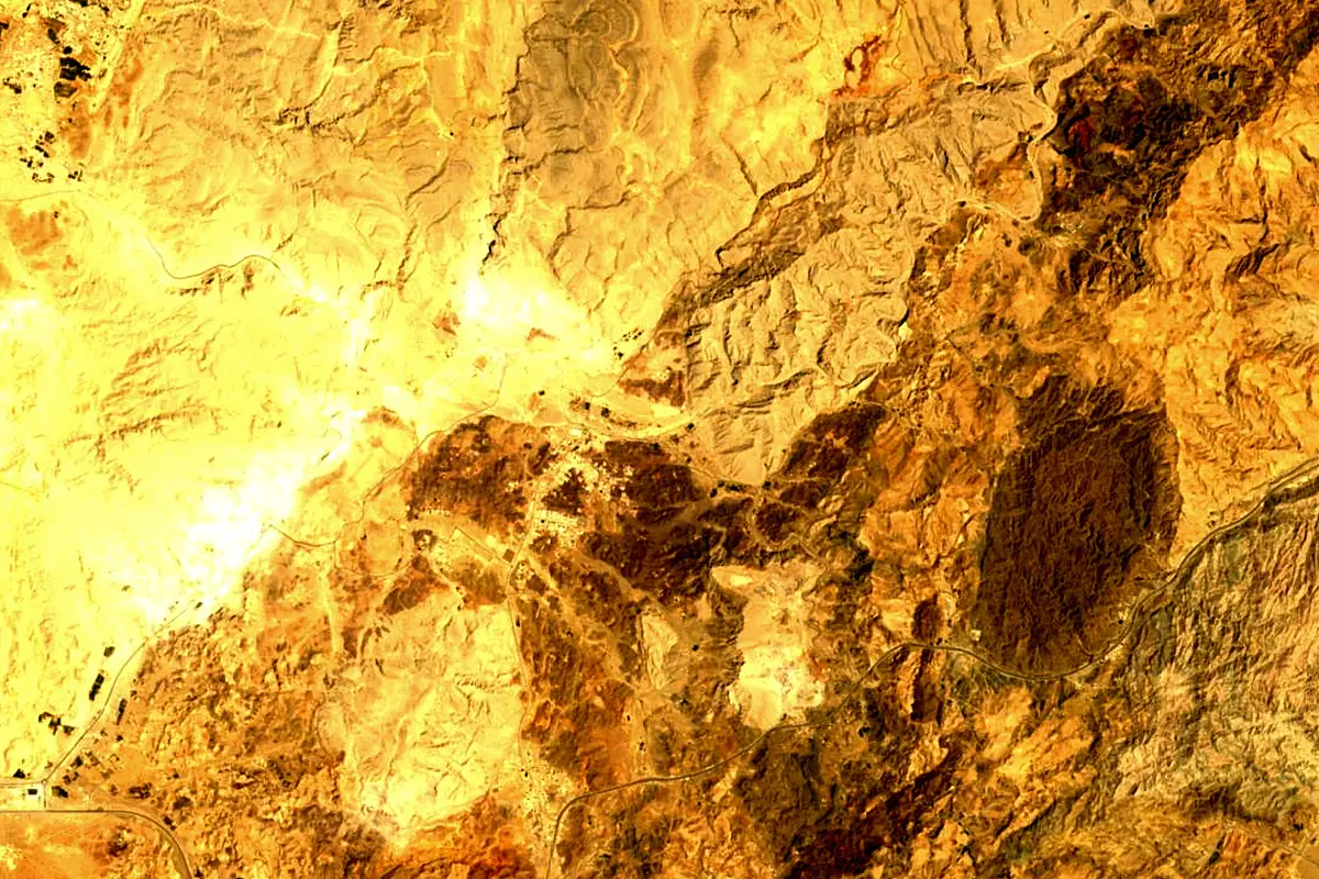 Wadi Bih: satellite view of the source
