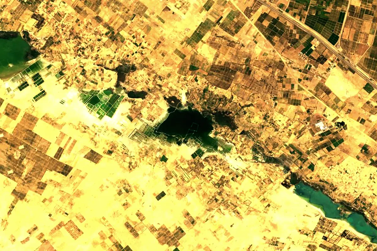 Wadi El Natrun: satellite view of the mouth