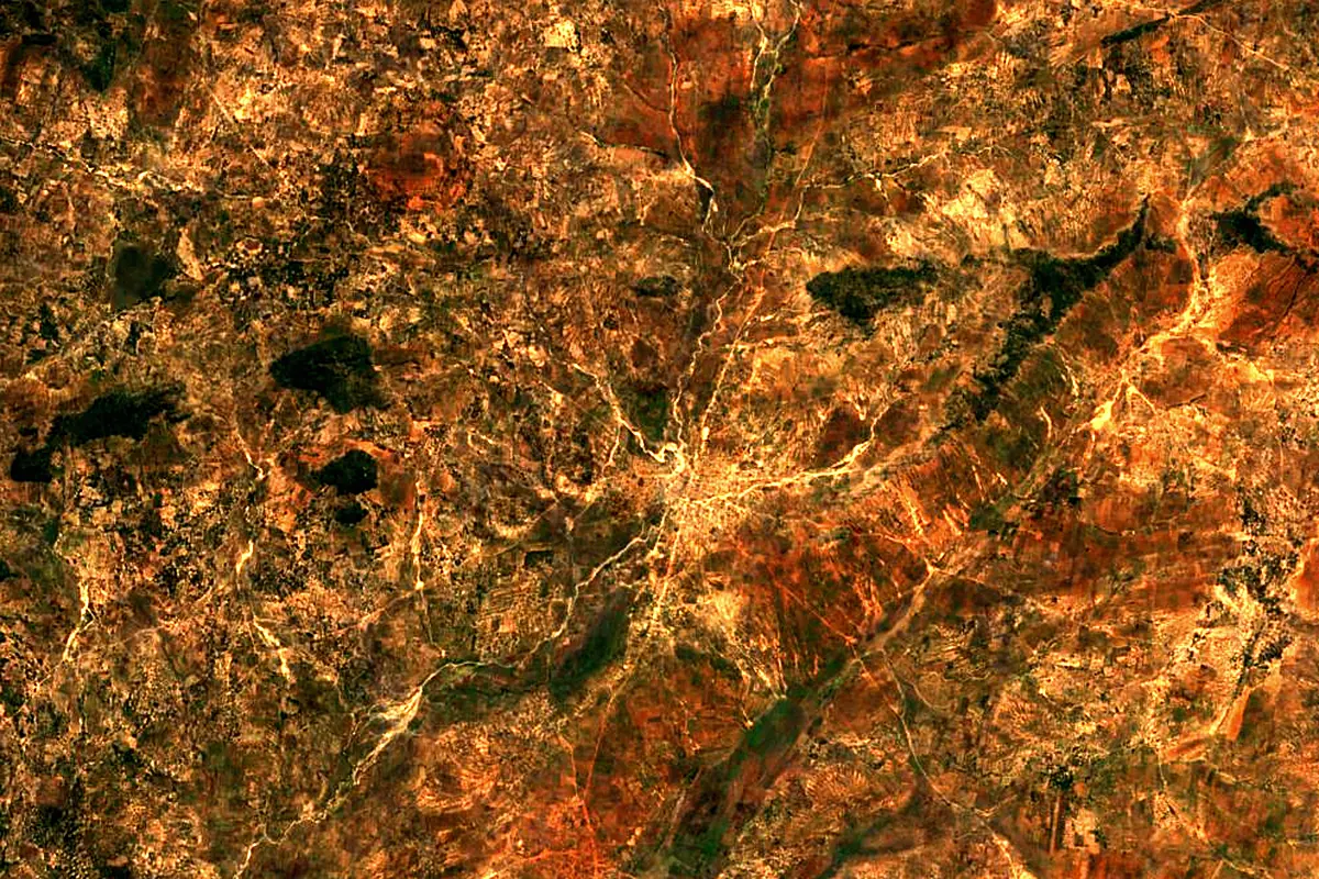 Wami River: satellite view of the source