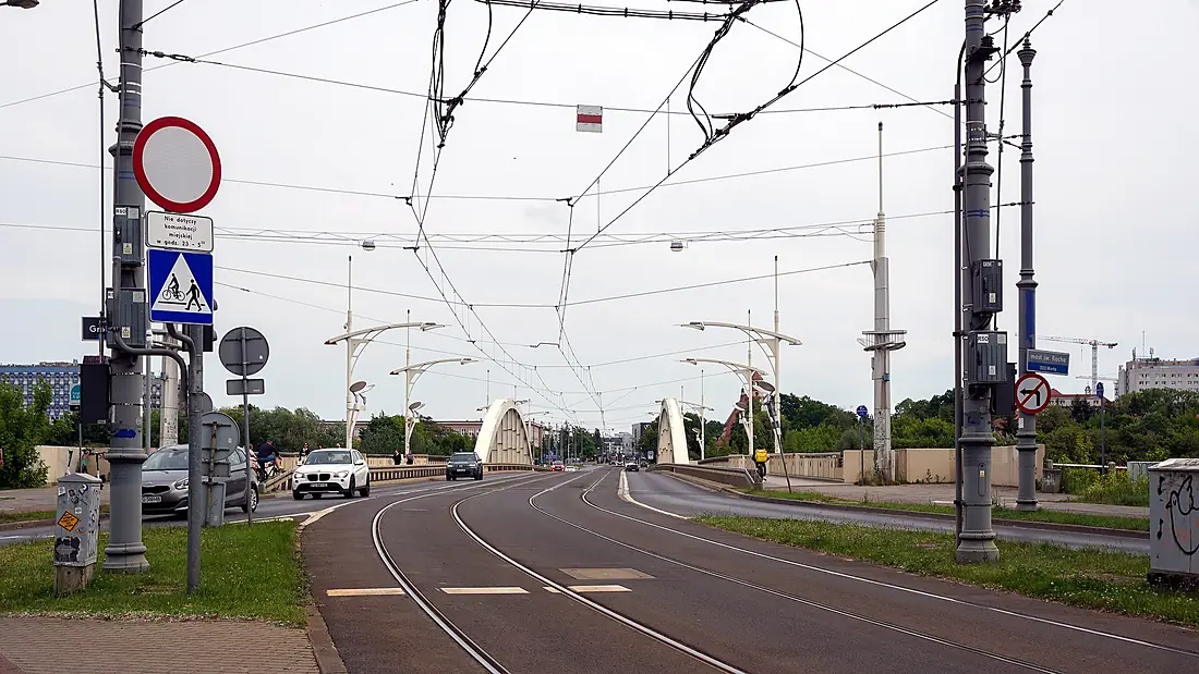 St. Roch Bridge on Warta river, Poznań, Poland